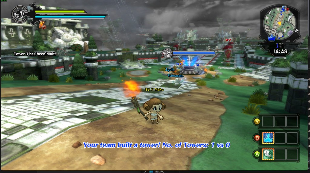 In-match gameplay showing a mage character